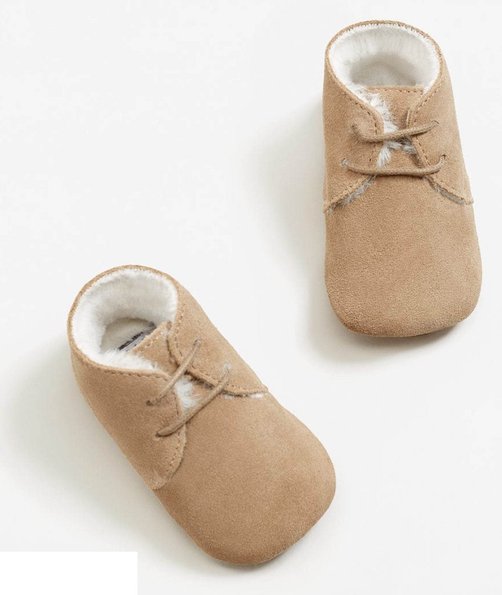 کفش نوزادی جیر بندی دخترانه - مانگو - قهوه اي روشن - 3