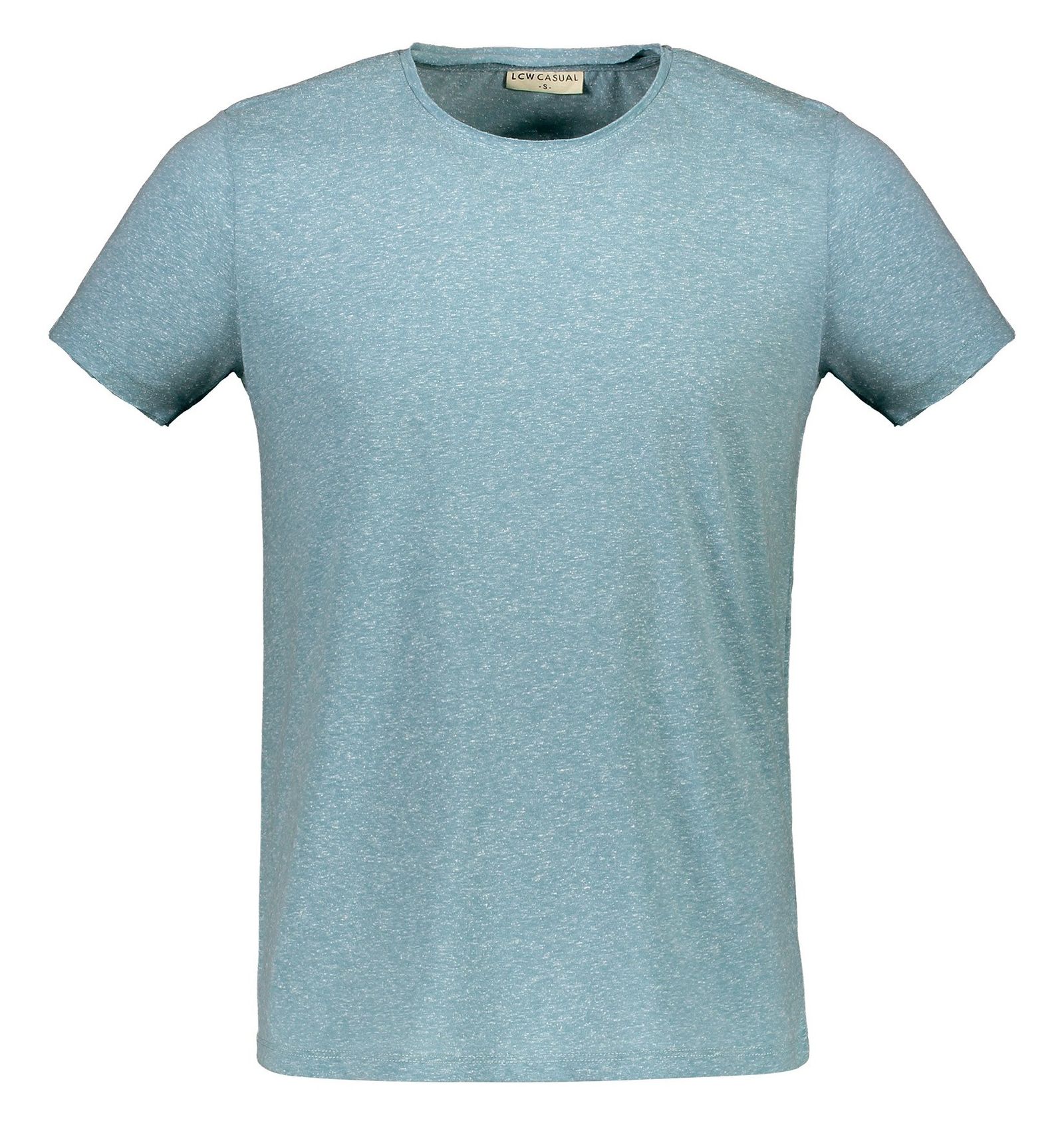 تی شرت یقه گرد مردانه - ال سی وایکیکی - آبي روشن ملانژ - 1