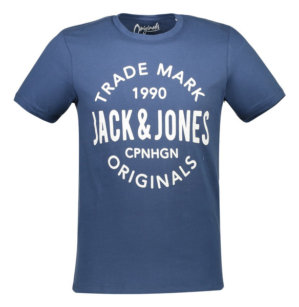 تی شرت نخی یقه گرد مردانه - جک اند جونز