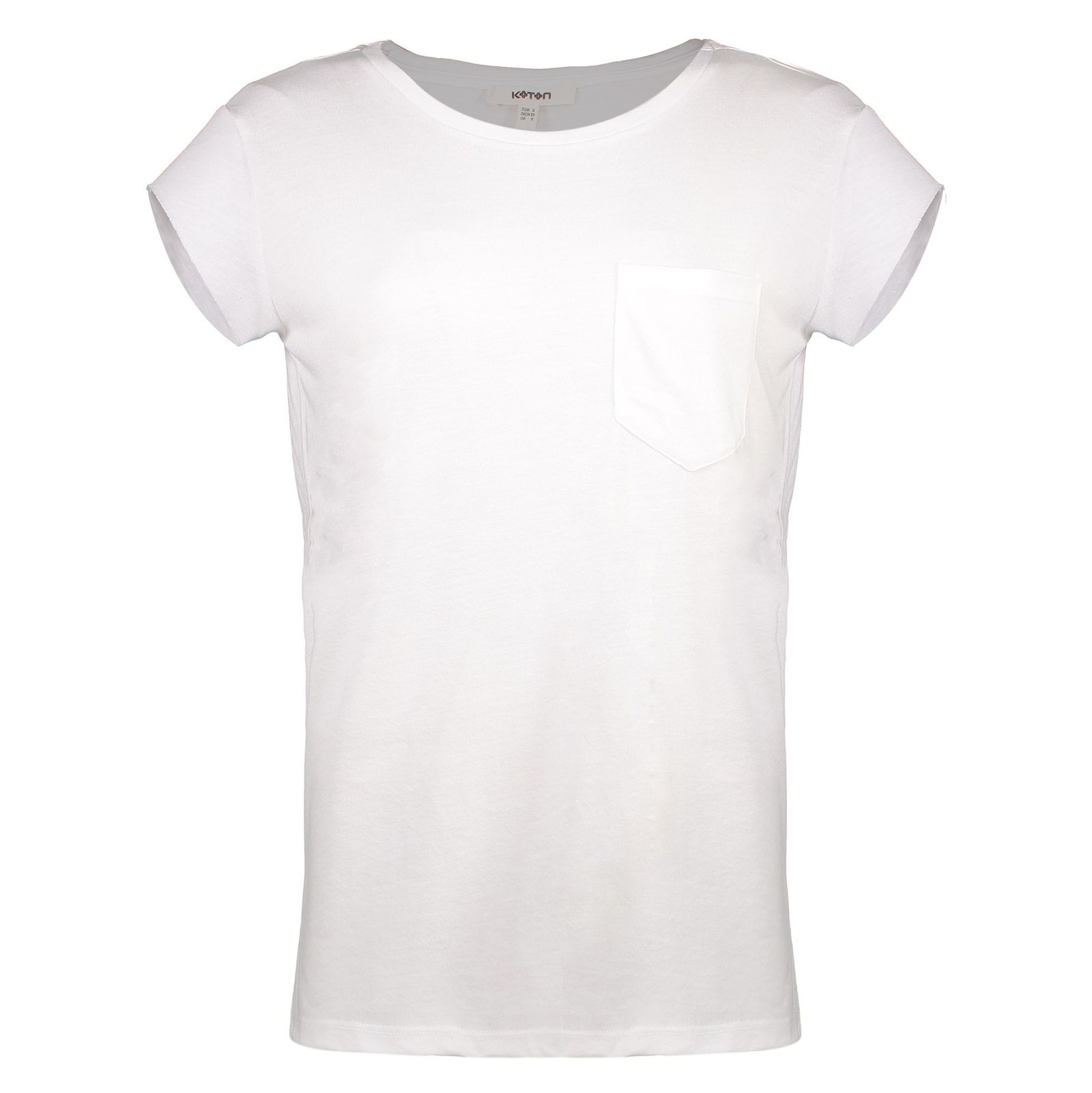 تی شرت یقه گرد زنانه - کوتون - سفيد - 2