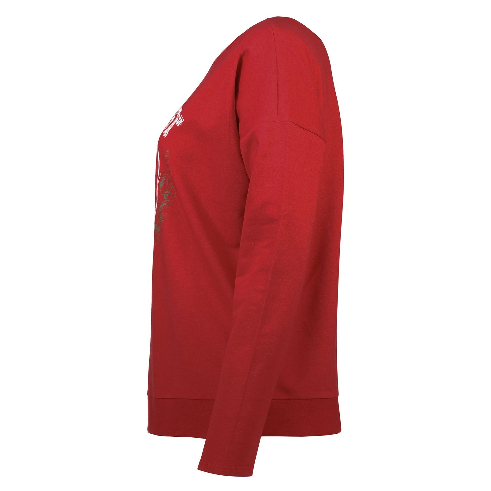 تی شرت نخی یقه گرد زنانه - کوتون - قرمز - 4