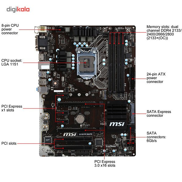 مادربرد ام اس آی مدل B150 PC MATE