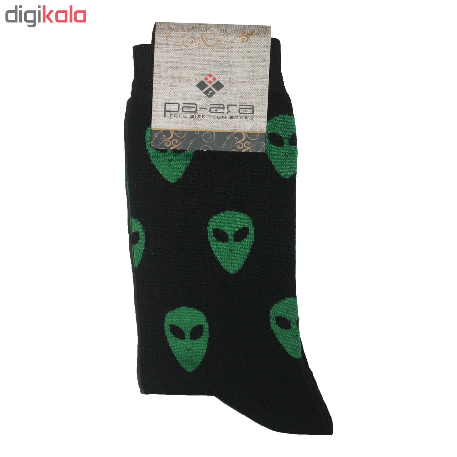 جوراب زنانه پاآرا طرح آدم فضایی کد 1006 -  - 2