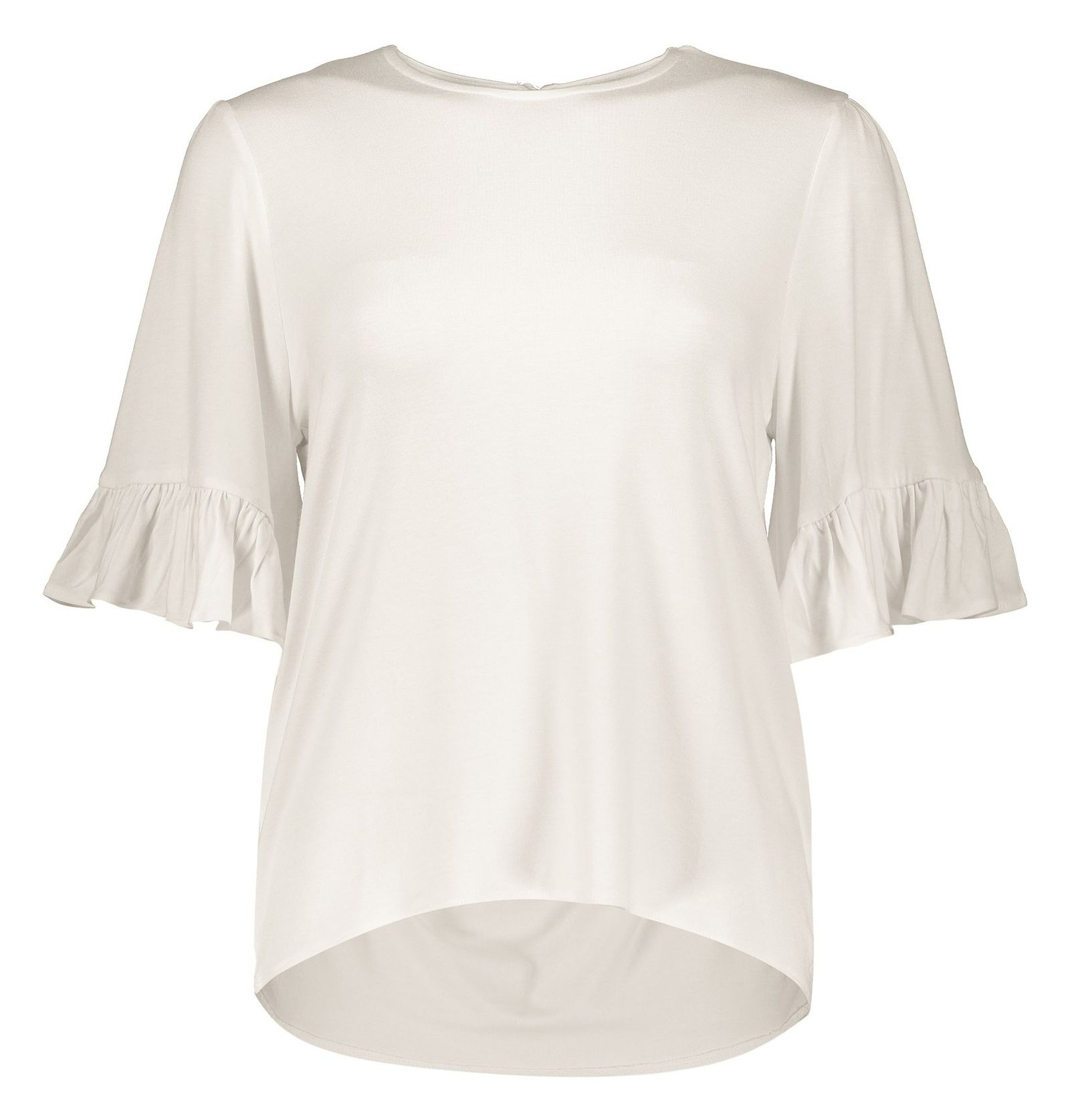 تی شرت ویسکوز یقه گرد زنانه - کوتون - شيري - 1