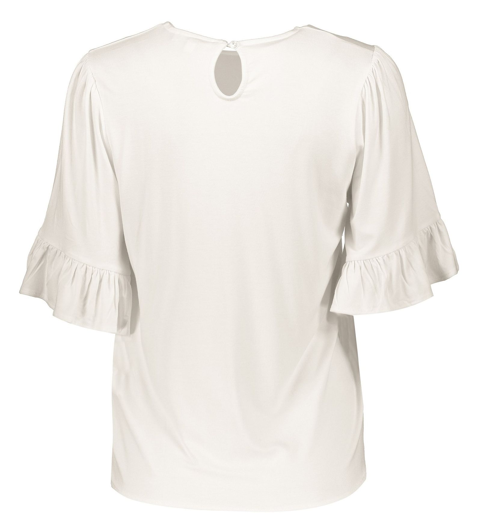 تی شرت ویسکوز یقه گرد زنانه - کوتون - شيري - 3