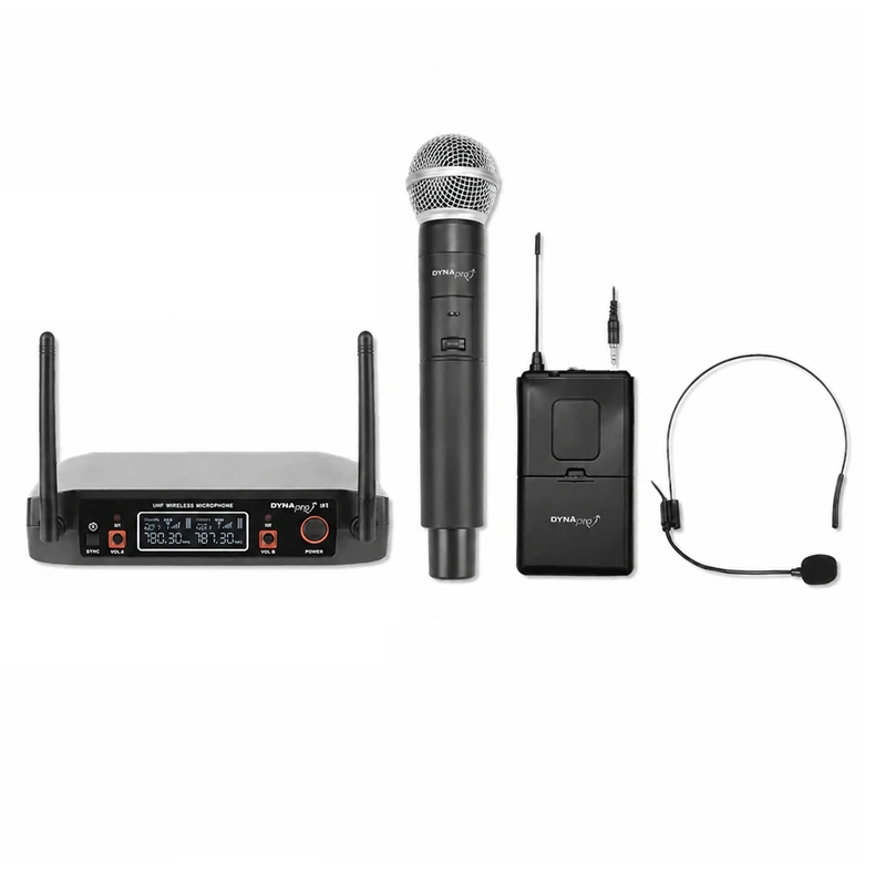 ست میکروفن بی سیم دو کانال دایناپرو مدل U4 با درگاه اتصال XLR