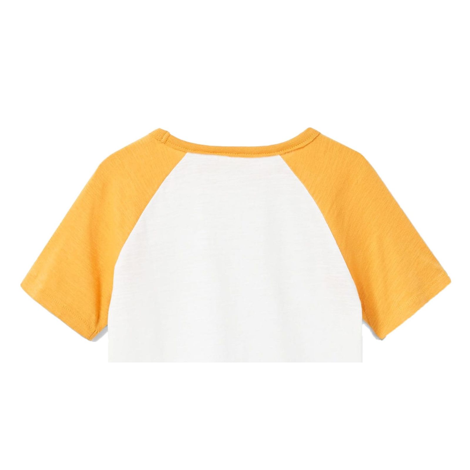 تی شرت نخی یقه گرد پسرانه - مانگو - سفيد و زرد - 3
