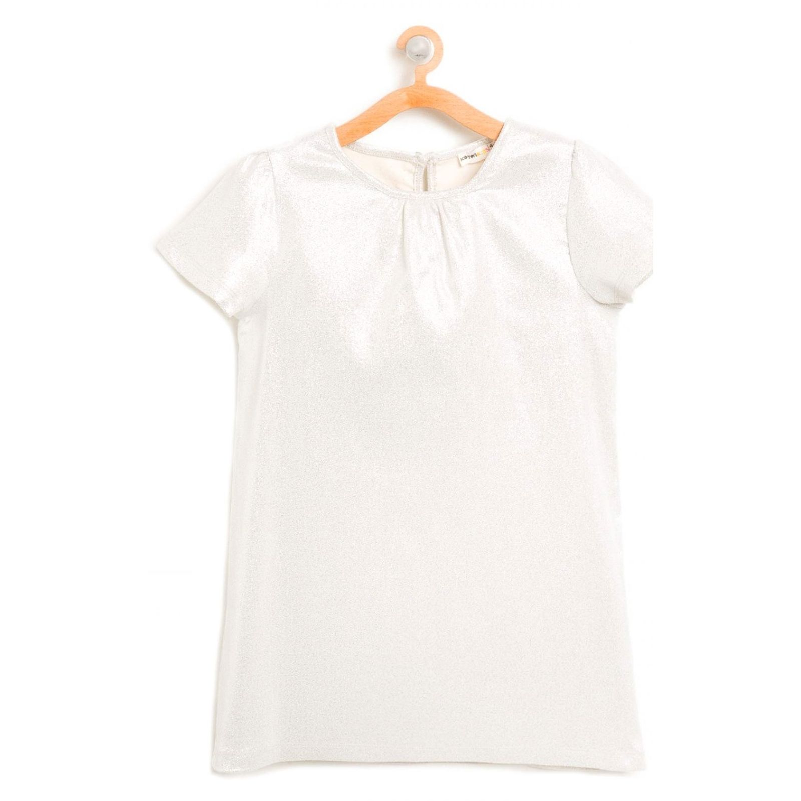 پیراهن روزمره دخترانه - کوتون - طوسي روشن - 1