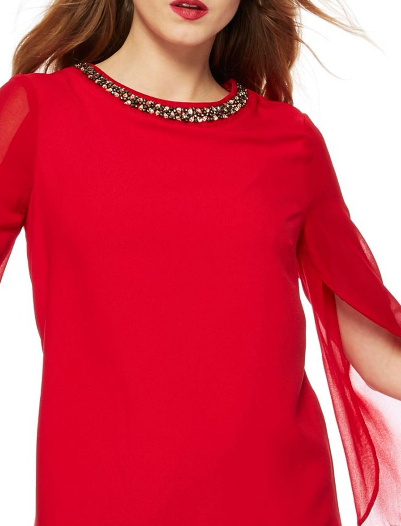 پیراهن کوتاه زنانه - کالکشن - قرمز - 5