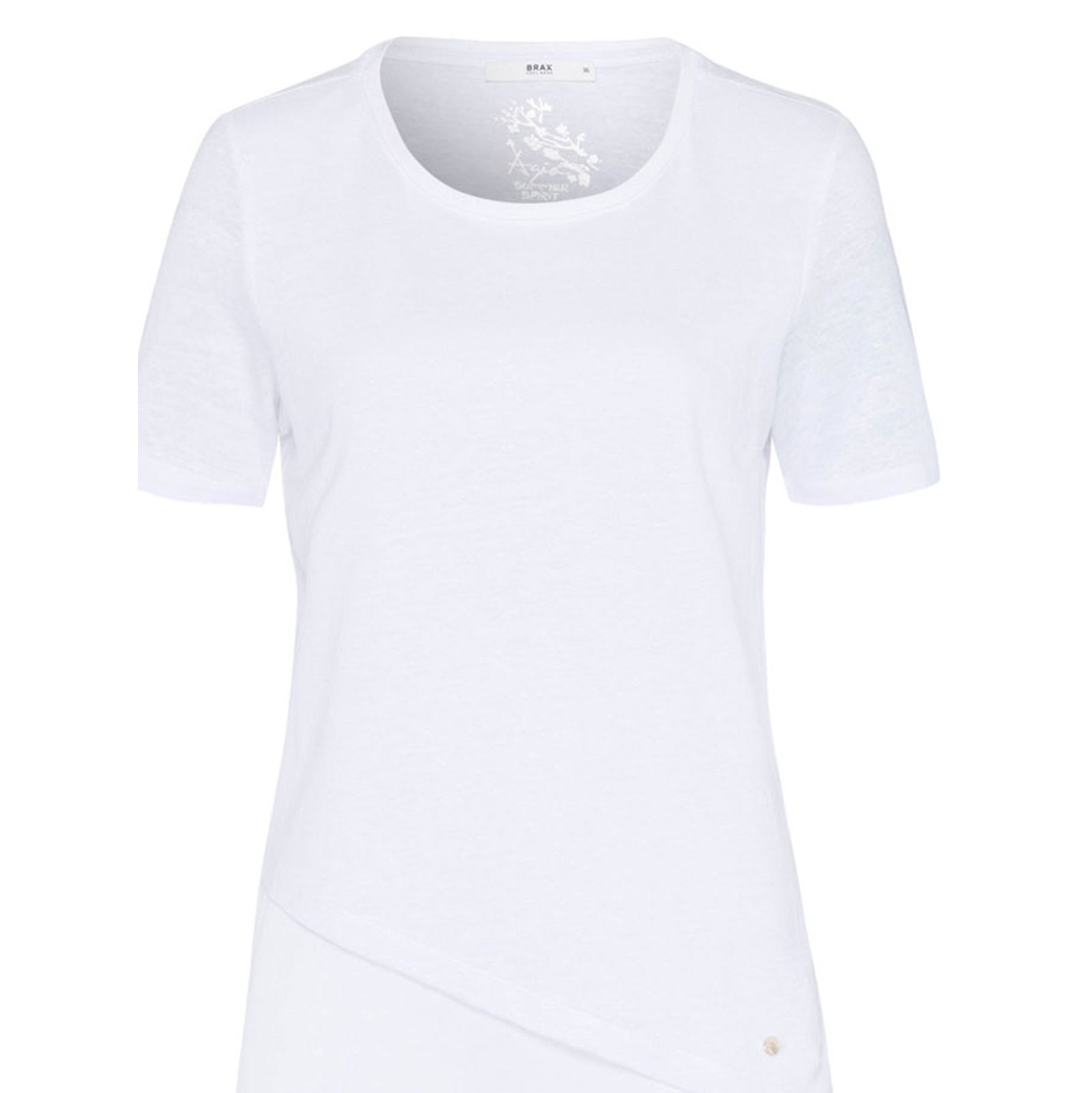 تی شرت یقه گرد زنانه CORA - برکس - سفيد - 2