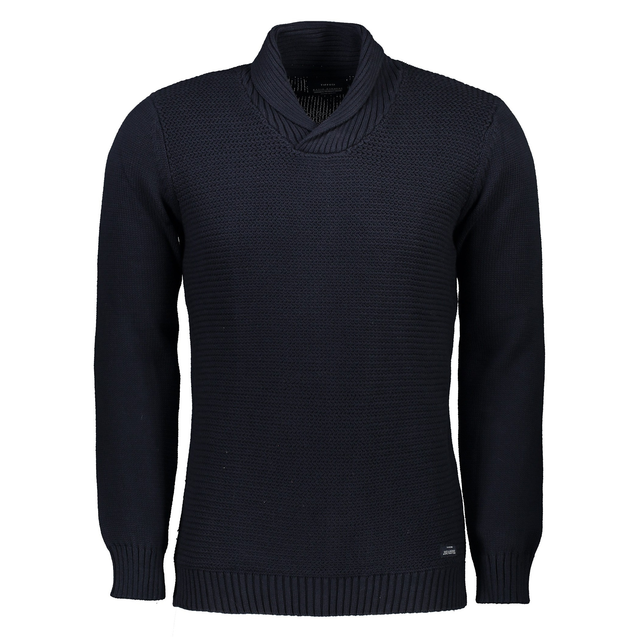 پلیور نخی یقه برگردان مردانه - تیفوسی