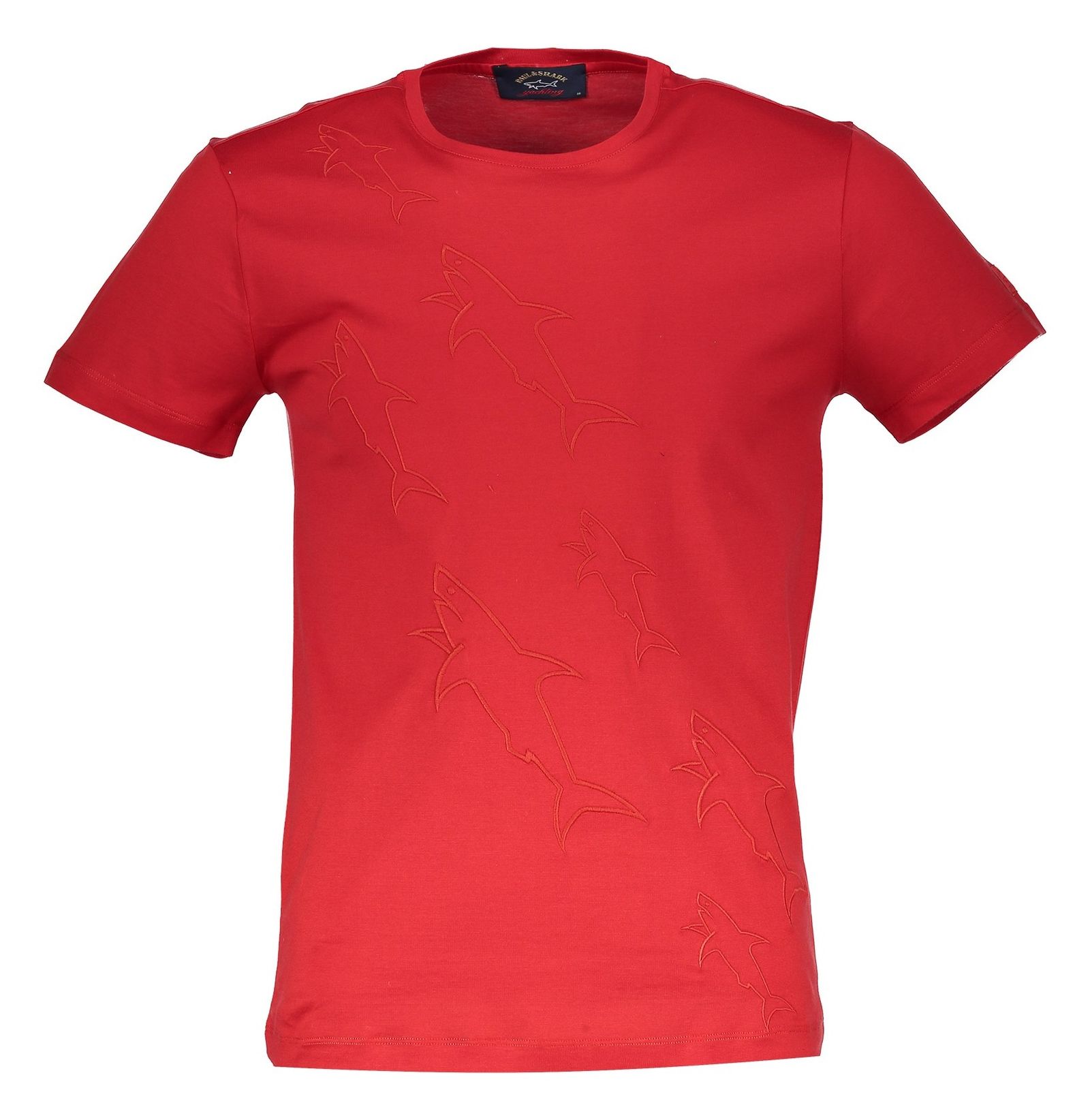تی شرت نخی آستین کوتاه مردانه - پاول اند شارک - قرمز - 1