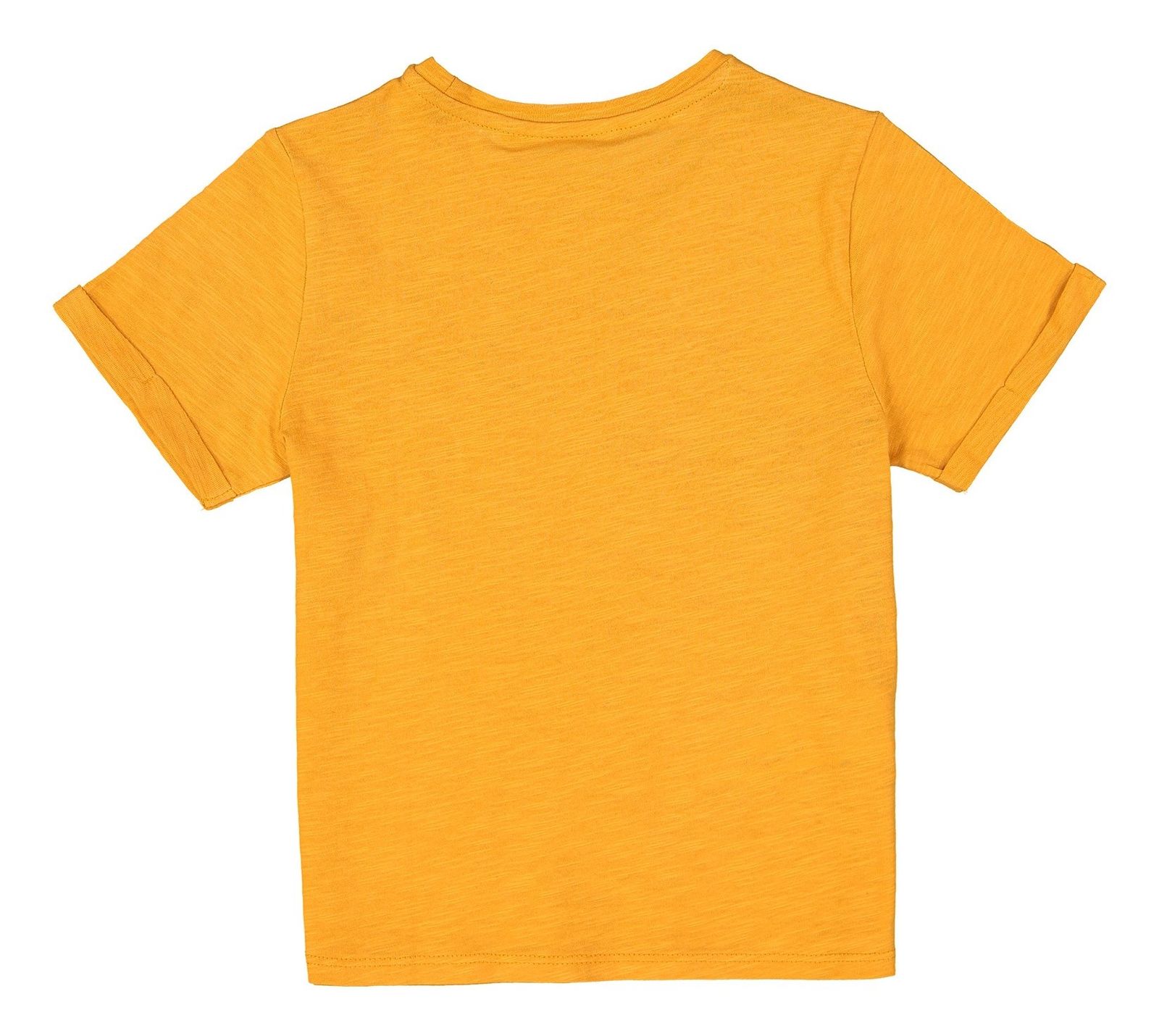 تی شرت نخی یقه گرد پسرانه - مانگو - زرد - 3