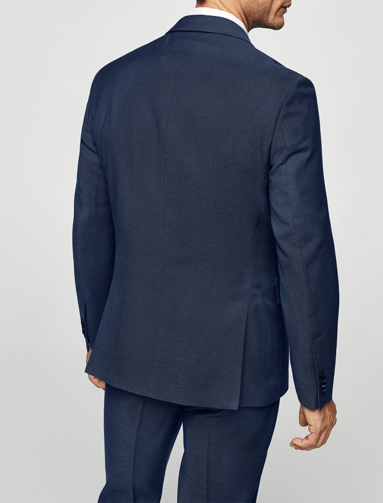 کت تک رسمی مردانه - مانگو - سرمه اي - 4