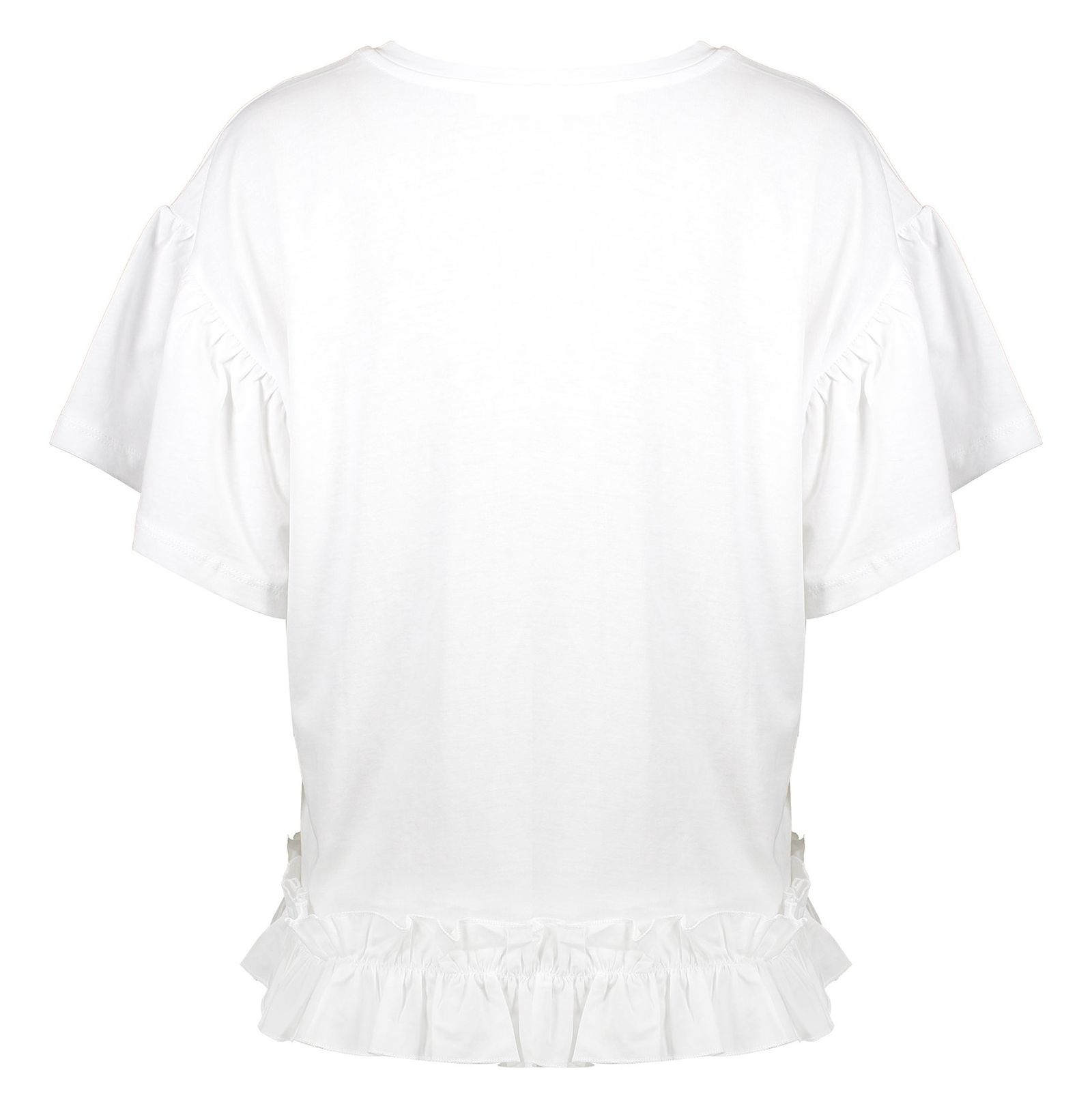 تی شرت نخی یقه گرد زنانه - مانگو - سفيد - 3