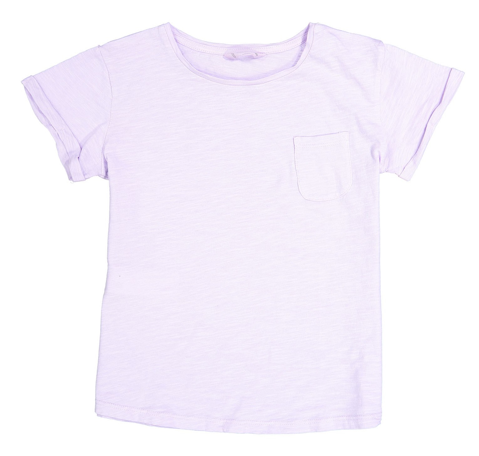 تی شرت نخی یقه گرد دخترانه - مانگو - بنفش  - 1