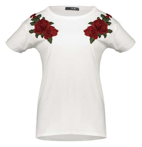 تی شرت نخی یقه گرد زنانه - کوییز