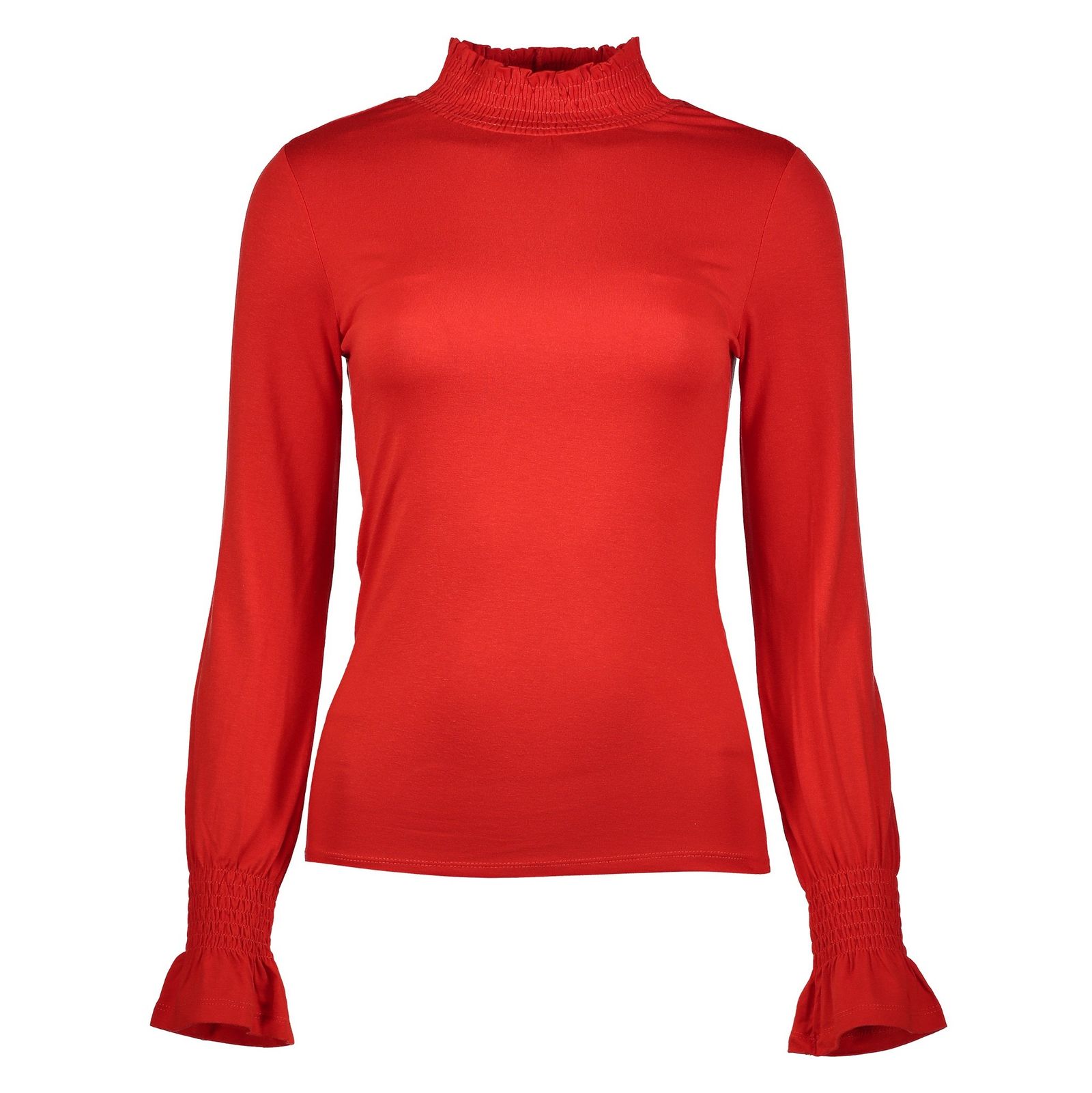 تی شرت ویسکوز یقه اسکی زنانه - رد هرینگ - قرمز - 1