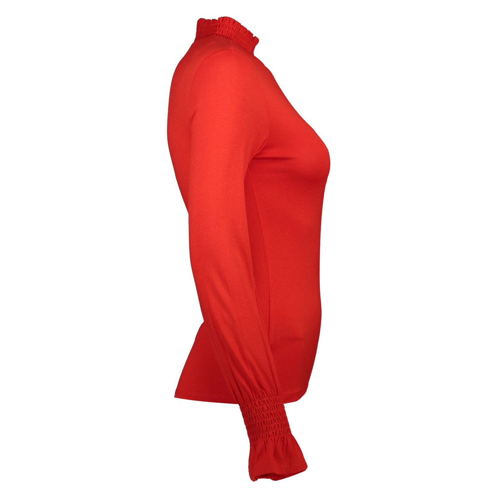تی شرت ویسکوز یقه اسکی زنانه - رد هرینگ - قرمز - 4