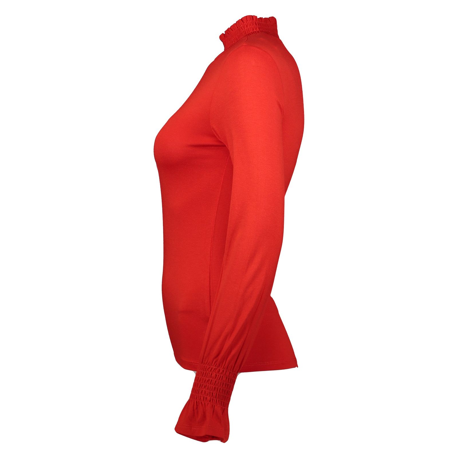 تی شرت ویسکوز یقه اسکی زنانه - رد هرینگ - قرمز - 5