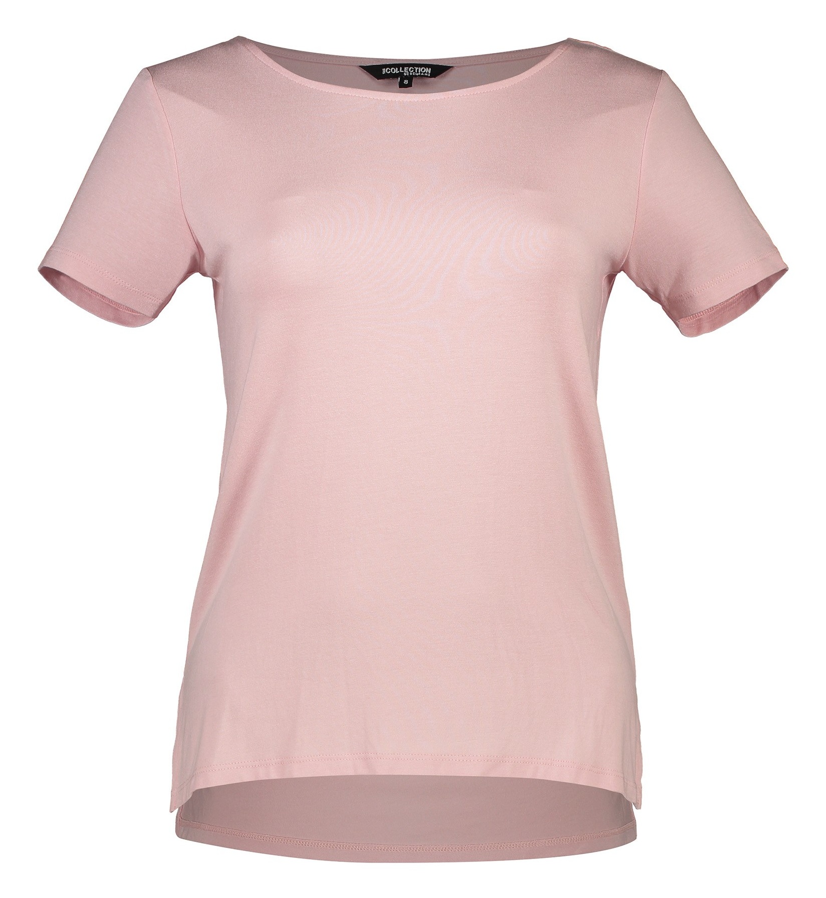 تی شرت ویسکوز یقه گرد زنانه - کالکشن - صورتي - 1