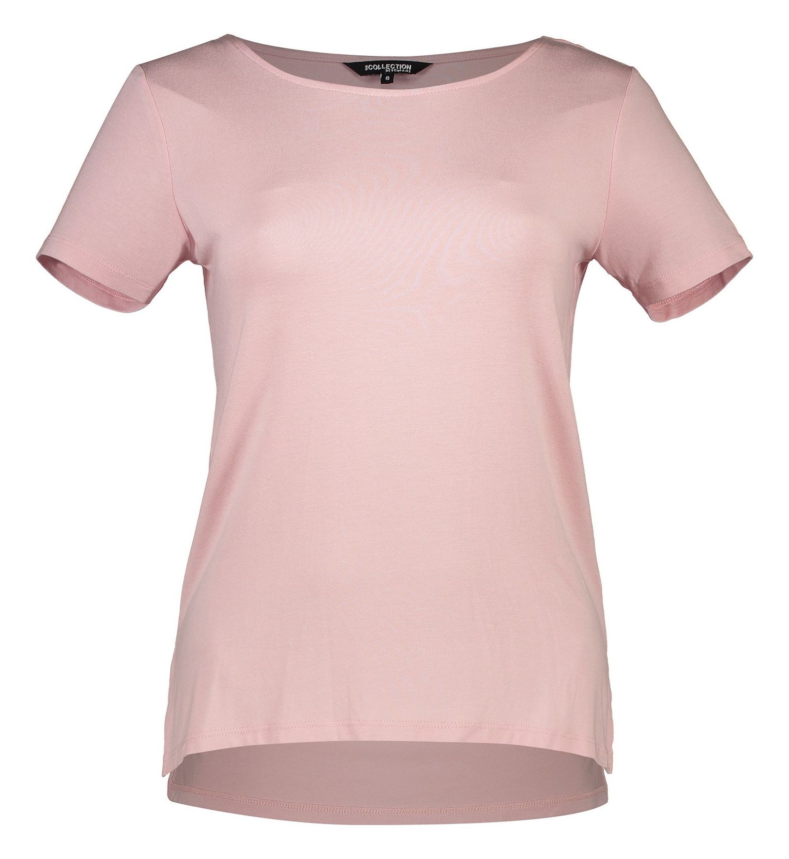 تی شرت ویسکوز یقه گرد زنانه - کالکشن - صورتي - 2