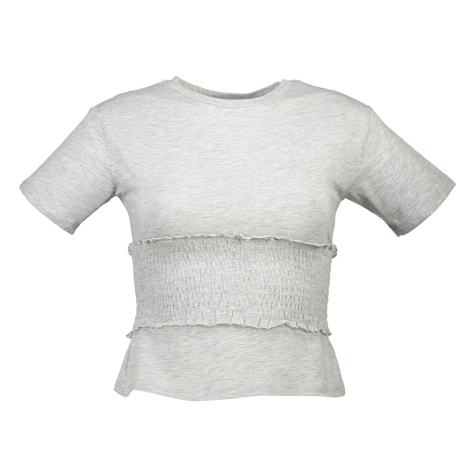 تی شرت یقه گرد دخترانه - نیو لوک - طوسی - 2