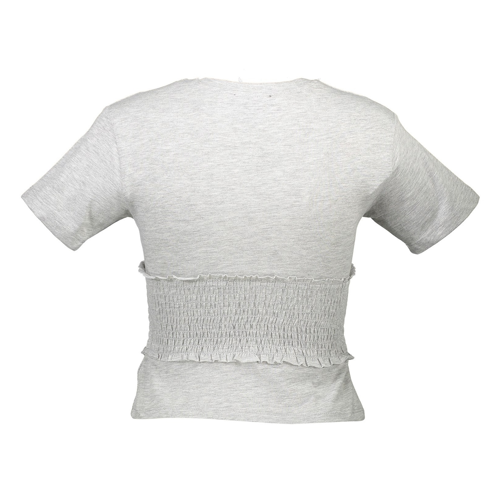 تی شرت یقه گرد دخترانه - نیو لوک - طوسی - 3