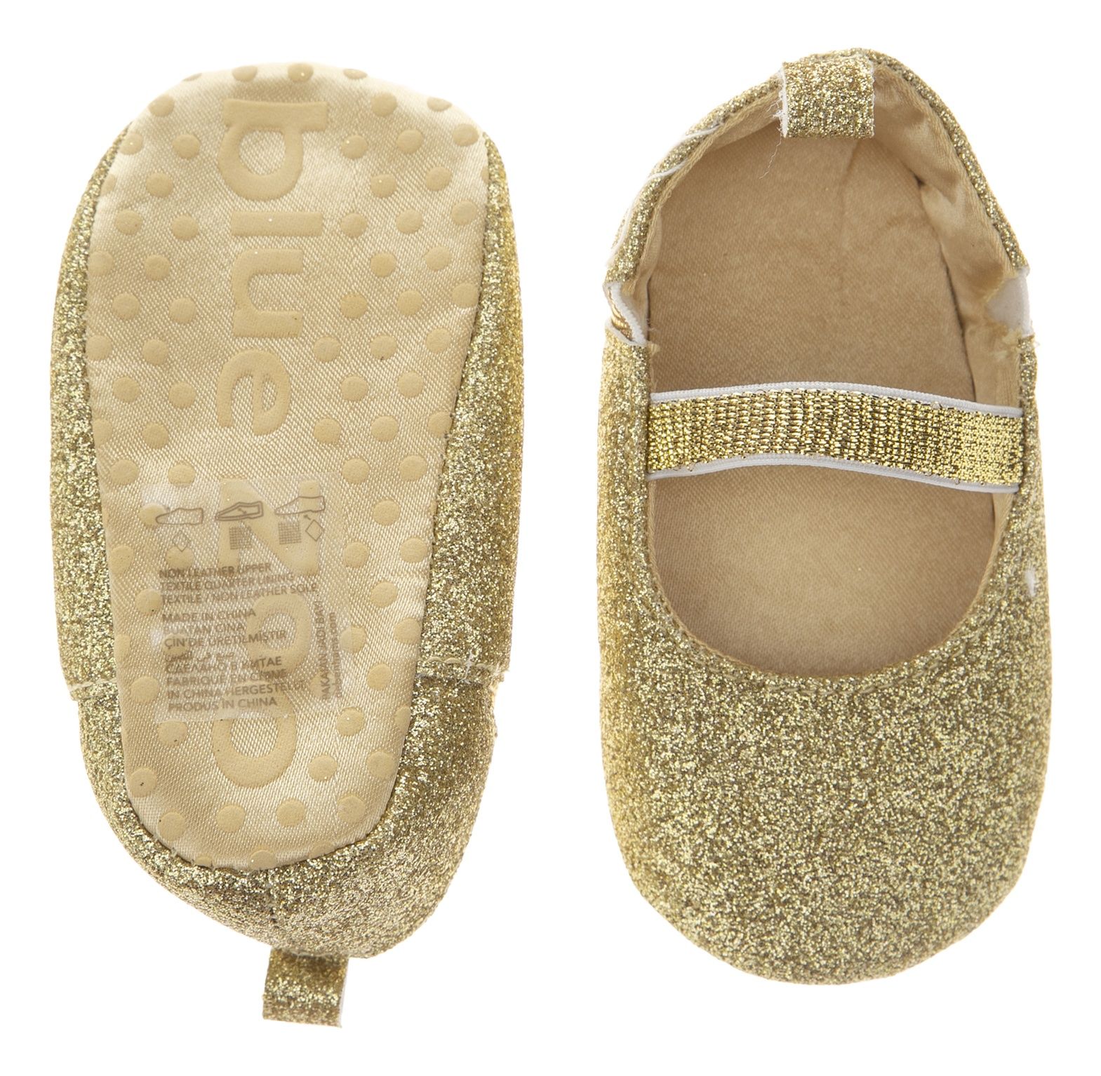 کفش بندکشی نوزادی دخترانه - بلوزو - طلایی - 3