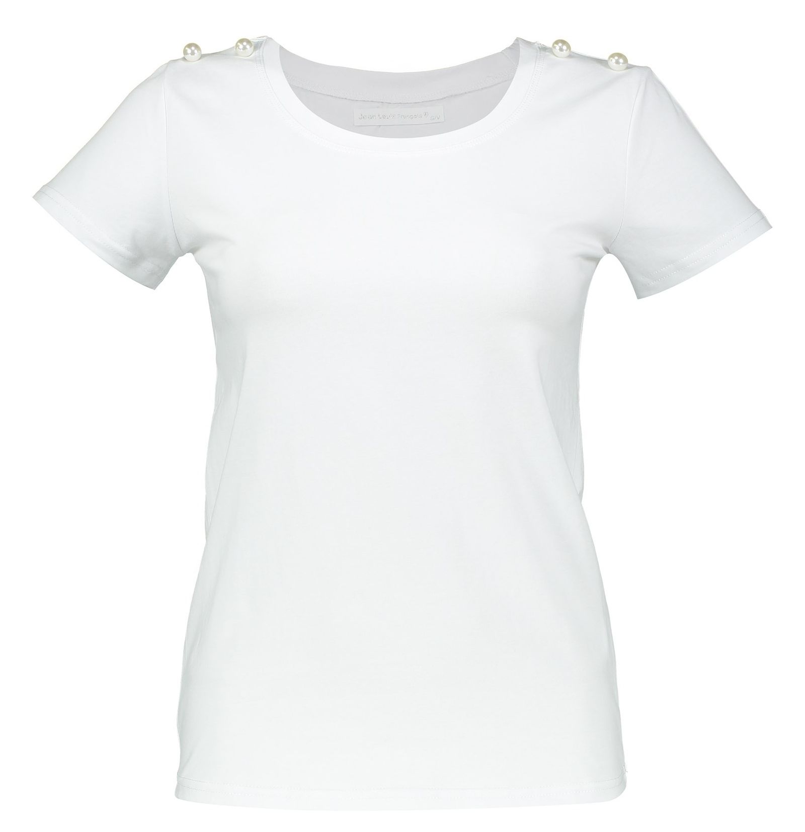تی شرت نخی یقه گرد زنانه - ژان لوییس فرانسوا - سفيد - 1