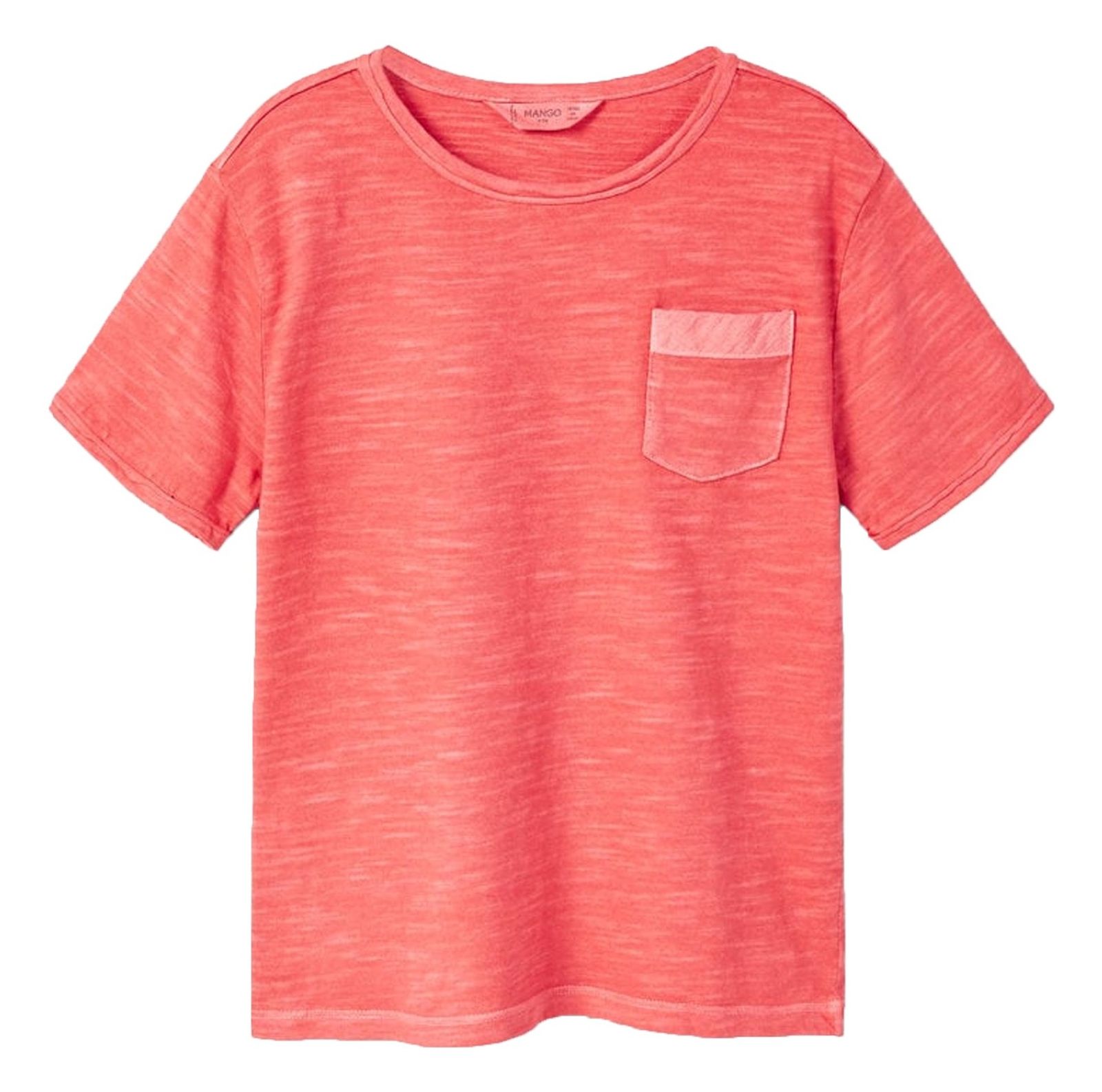 تی شرت نخی یقه گرد پسرانه - مانگو - قرمز - 1