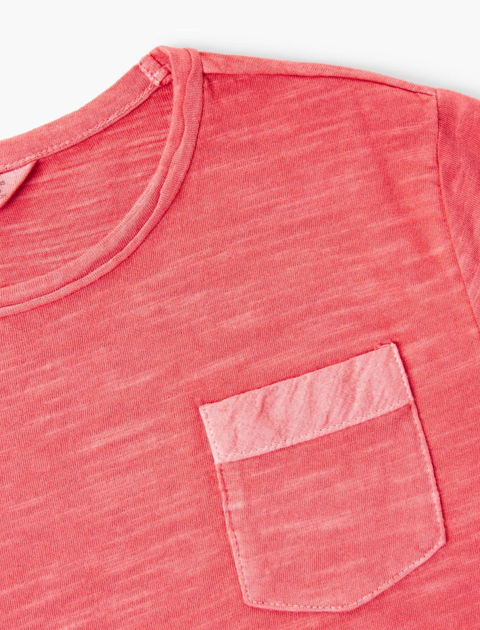 تی شرت نخی یقه گرد پسرانه - مانگو - قرمز - 4
