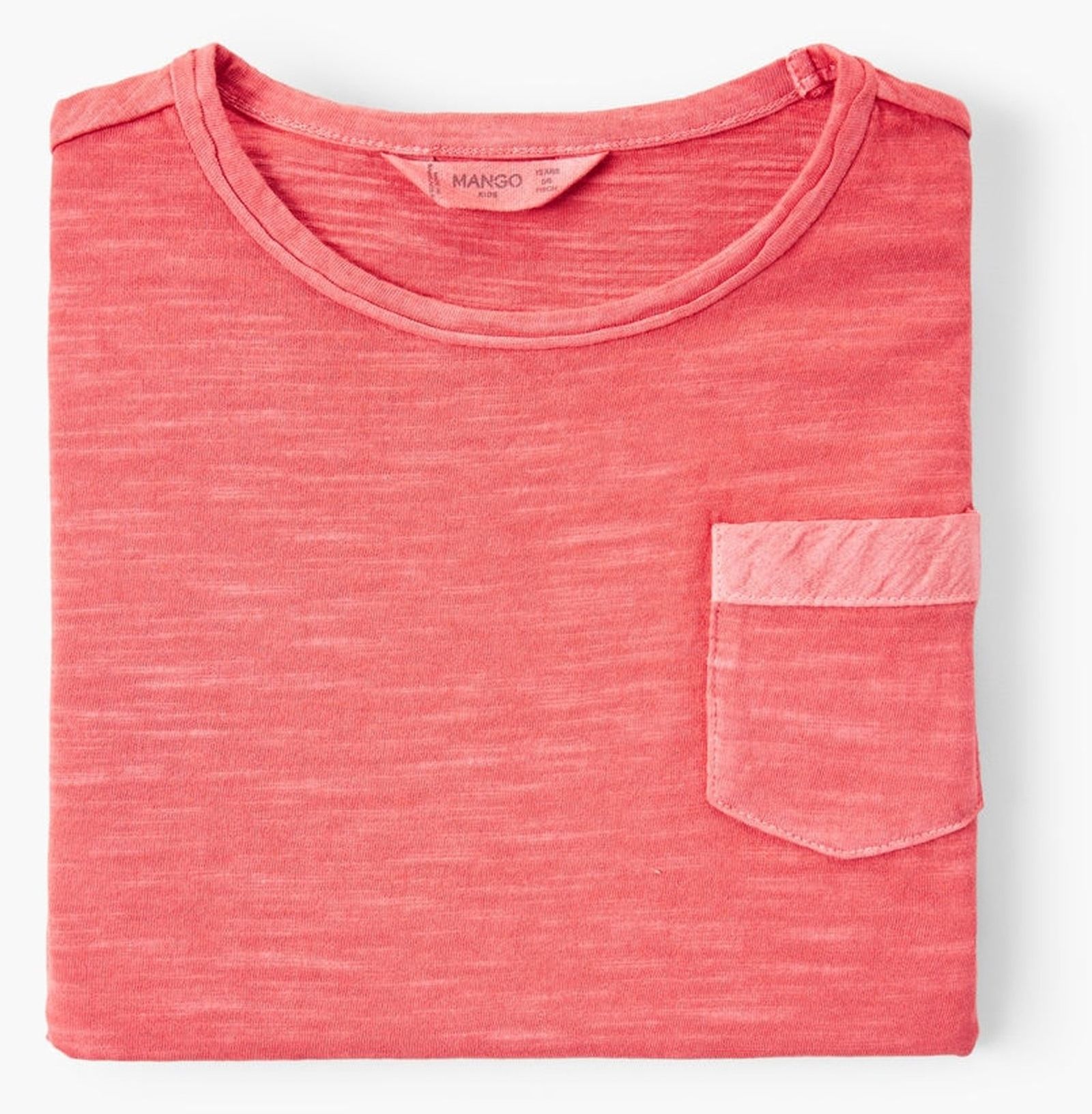 تی شرت نخی یقه گرد پسرانه - مانگو - قرمز - 5