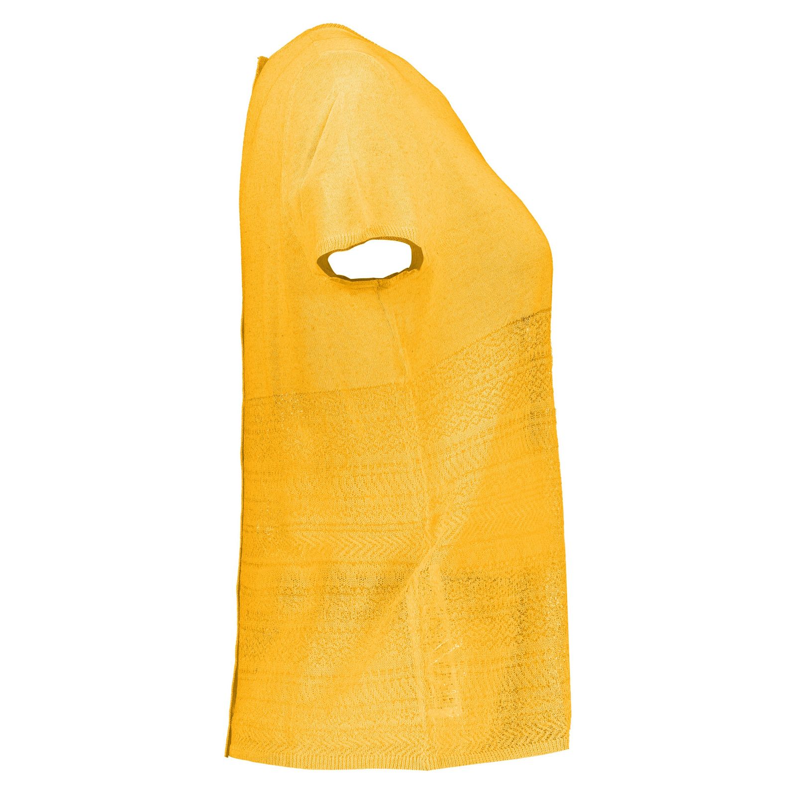 تی شرت ویسکوز یقه گرد زنانه - استفانل - زرد - 3