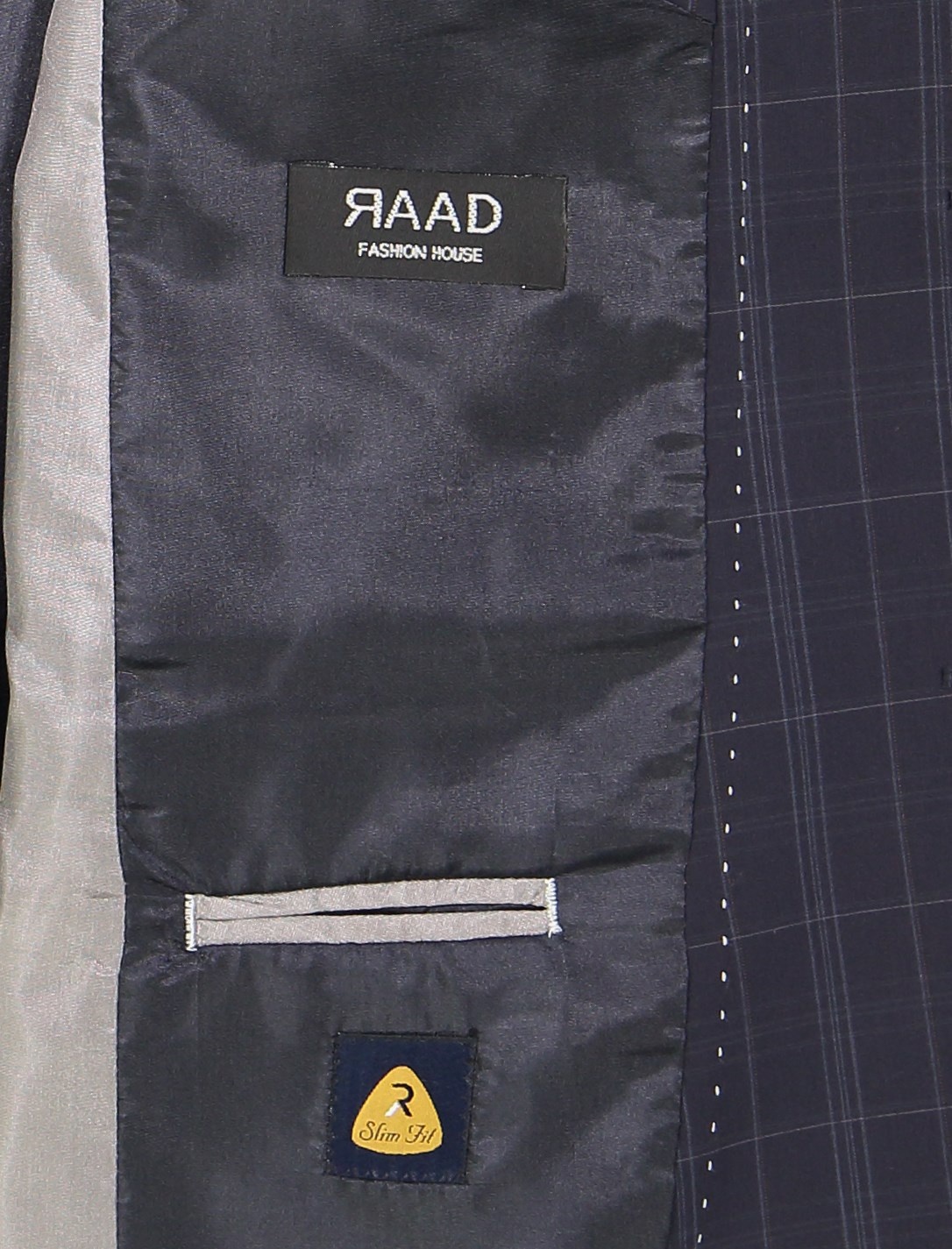 کت تک رسمی مردانه - خانه مد راد - سرمه اي چهارخانه - 5