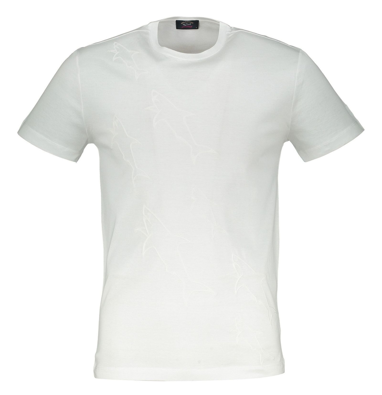 تی شرت نخی یقه گرد مردانه - پاول اند شارک - سفيد - 1