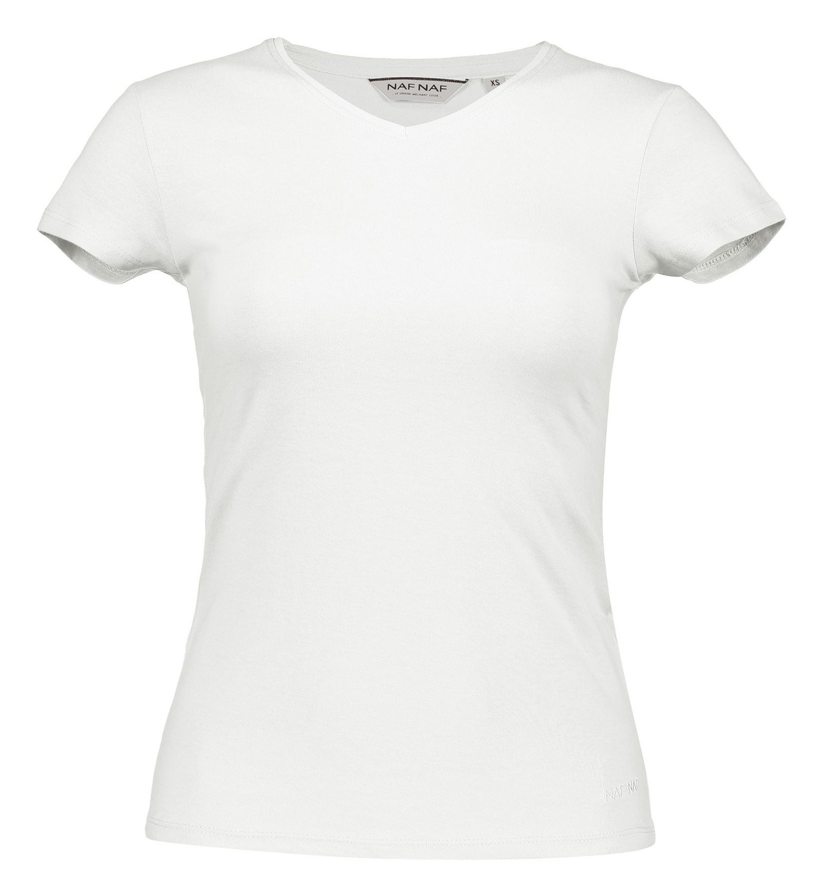 تی شرت نخی یقه گرد زنانه - نف نف - سفيد - 1