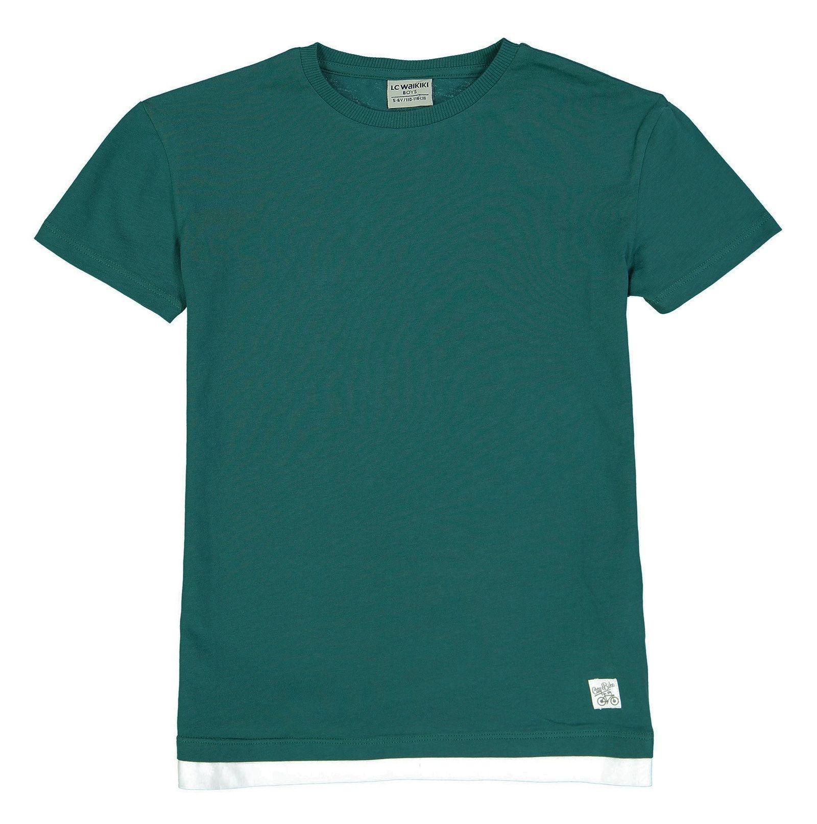 تی شرت نخی یقه گرد پسرانه - ال سی وایکیکی - سبز - 1