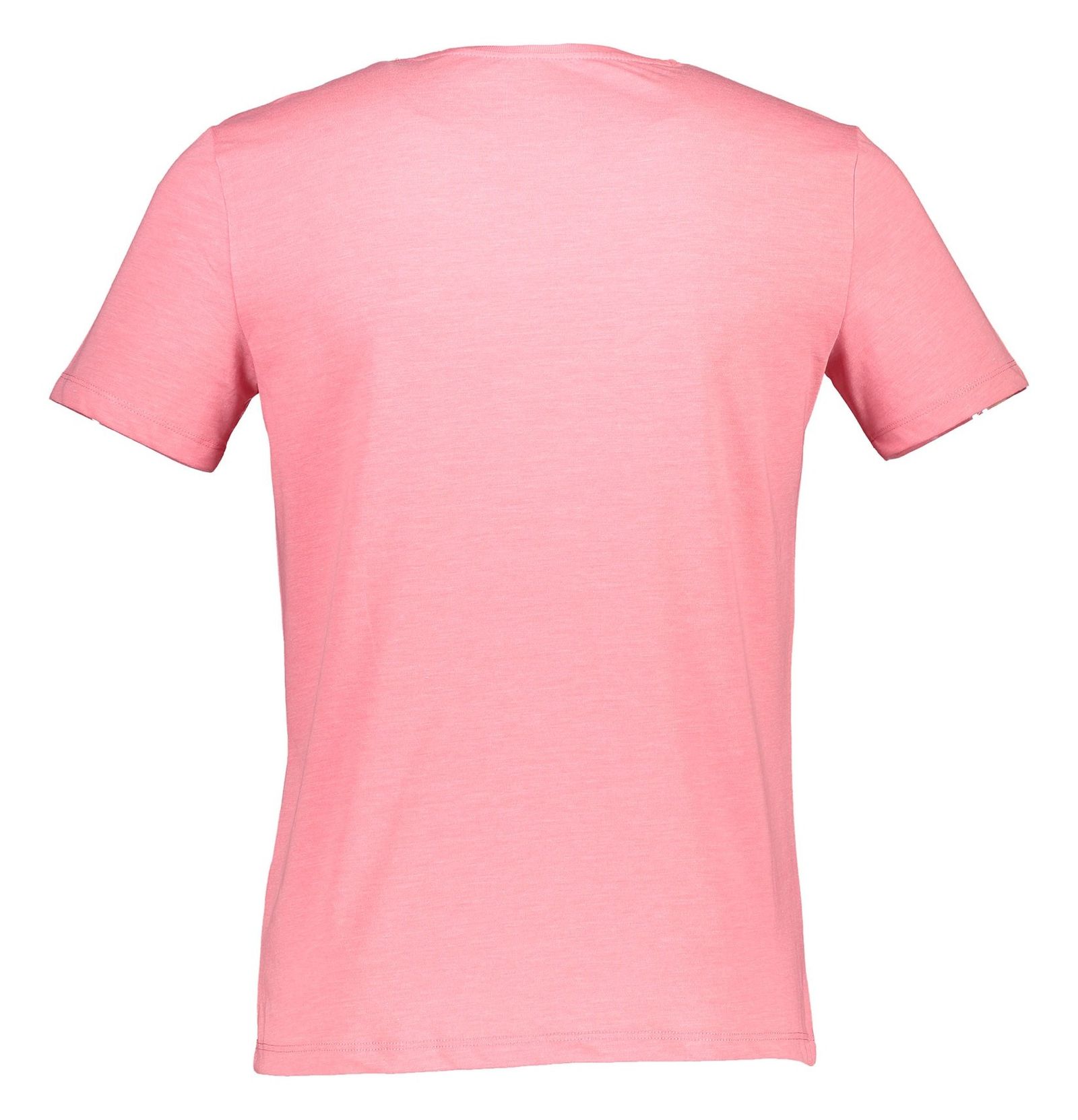 تی شرت نخی یقه گرد مردانه - دفکتو - صورتي - 3