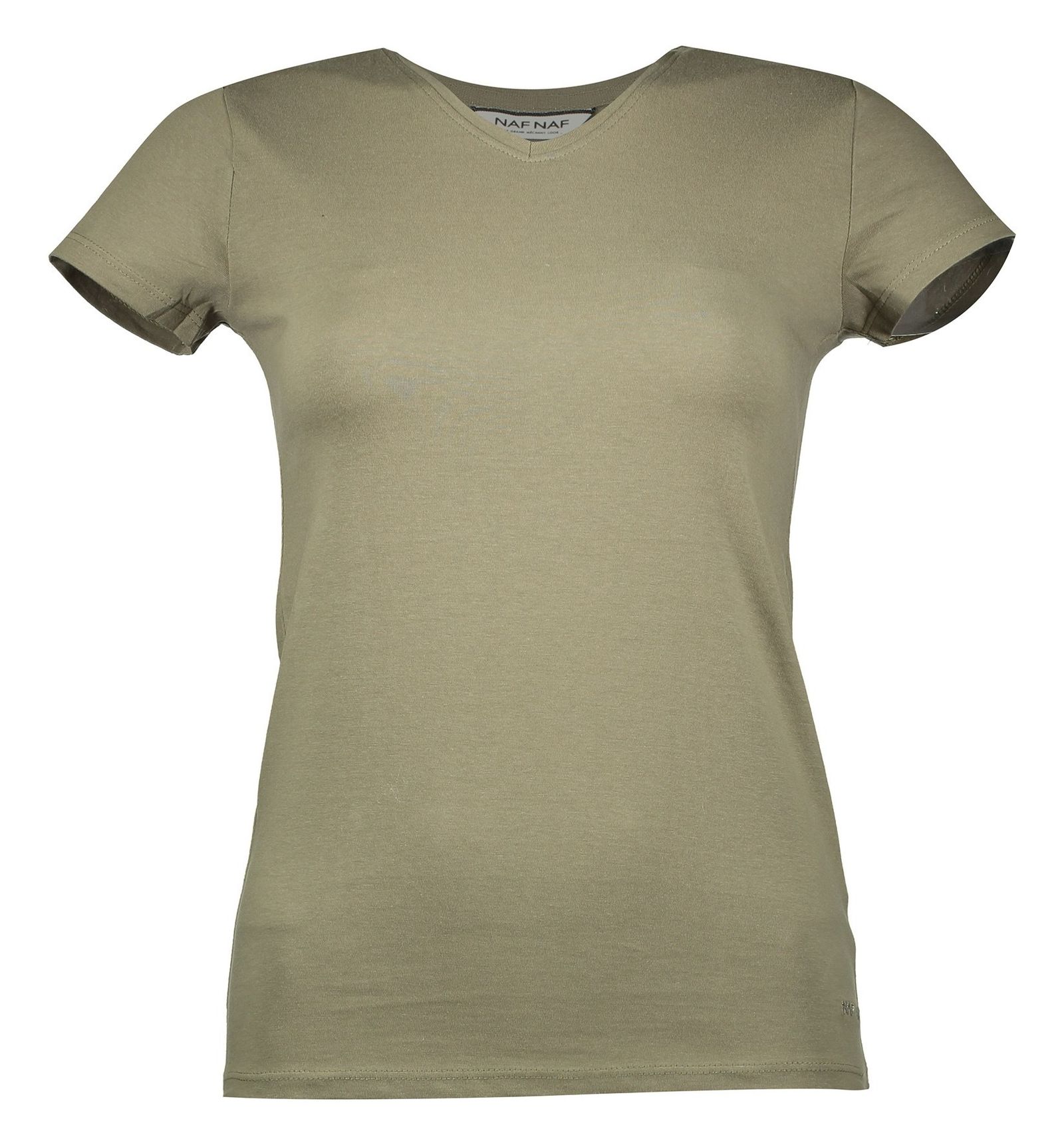 تی شرت نخی یقه گرد زنانه - نف نف - سبز سدري - 2