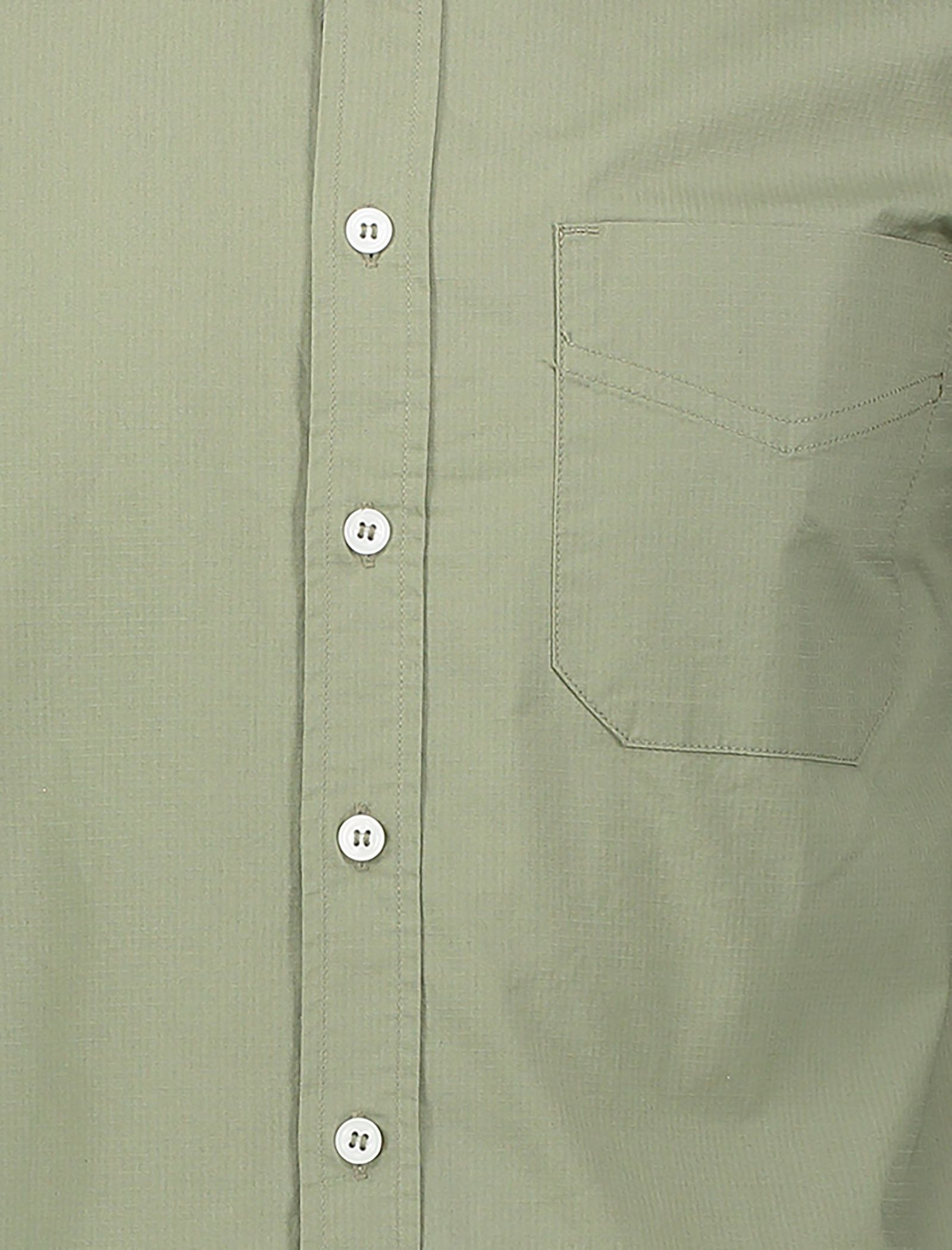 پیراهن نخی یقه برگردان مردانه - مانگو - سبز - 5