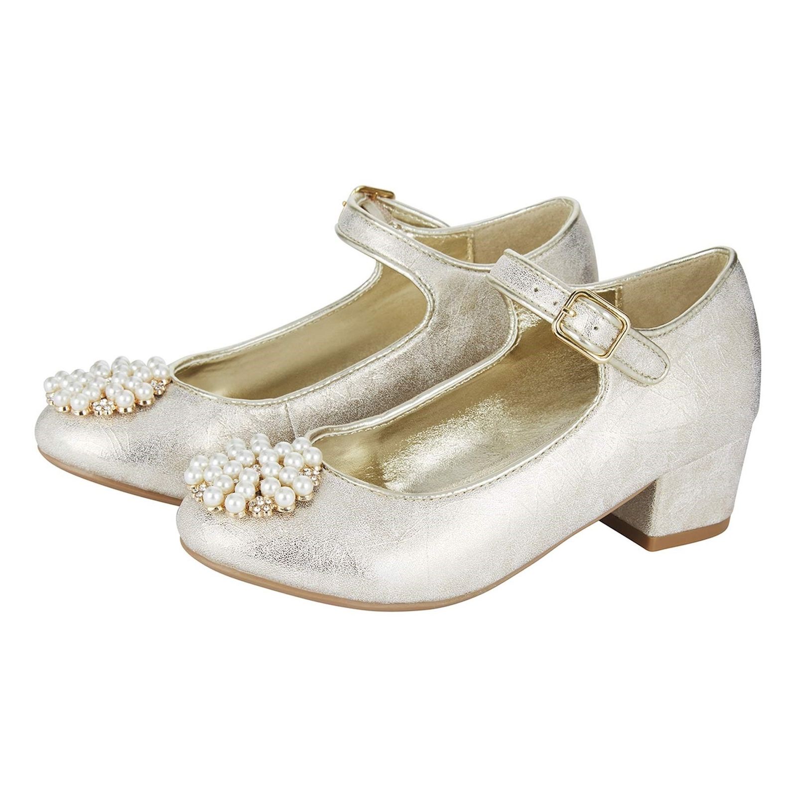 کفش مهمانی بندی دخترانه - مانسون چیلدرن - طلايي - 4