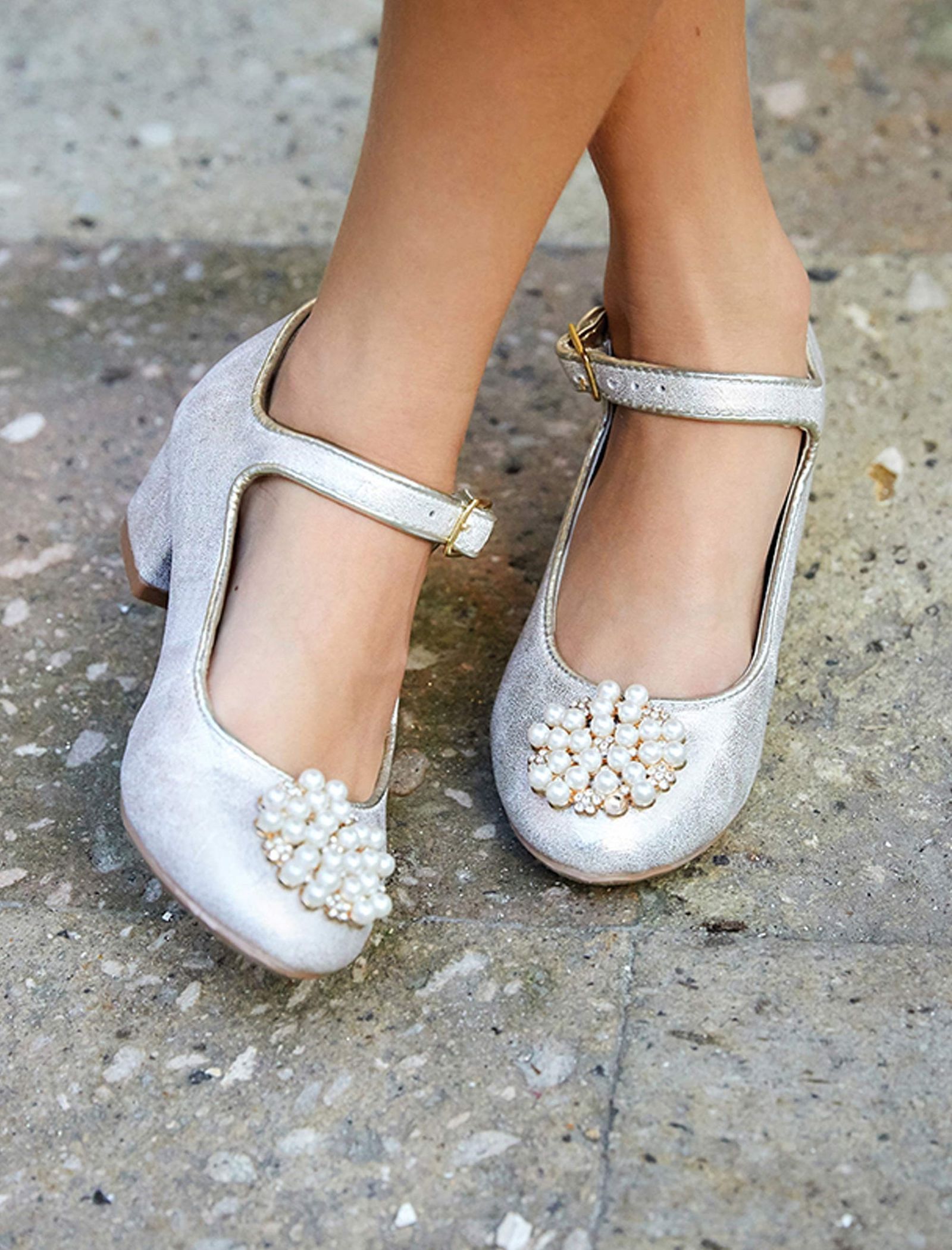 کفش مهمانی بندی دخترانه - مانسون چیلدرن - طلايي - 6