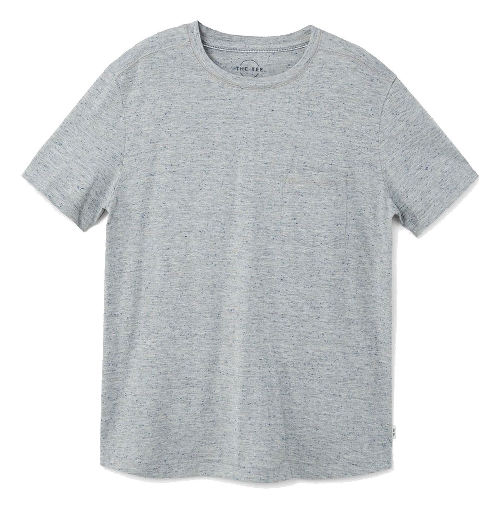 تی شرت نخی یقه گرد مردانه - مانگو - طوسي - 1