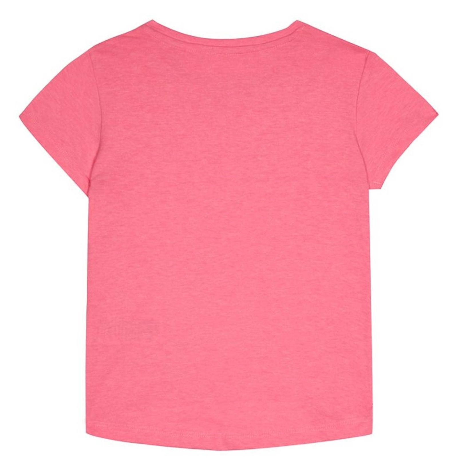 تی شرت نخی یقه گرد دخترانه - بلوزو - صورتي - 3