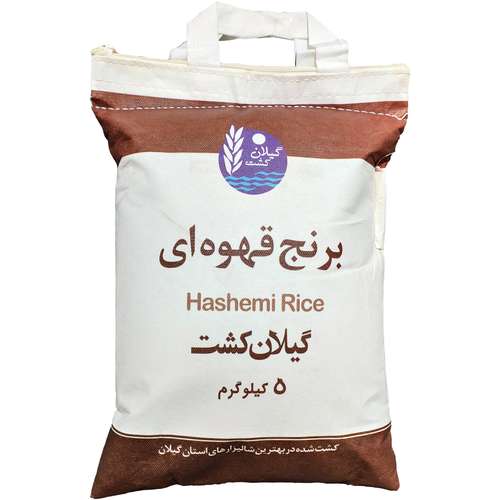 برنج قهوه ای سبوس دار گیلان کشت مقدار 5 کیلوگرم
