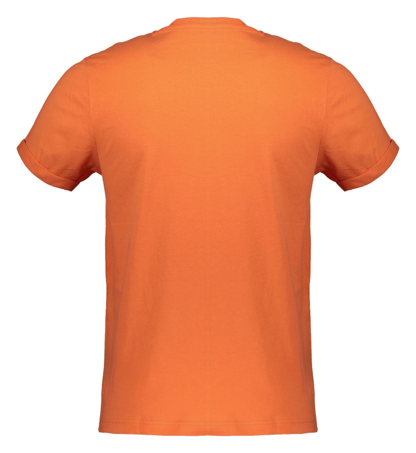 تی شرت نخی یقه گرد مردانه - رد هرینگ - نارنجي - 3
