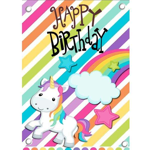 بنر تولد طرح اسب تک شاخ کد BnArt-31