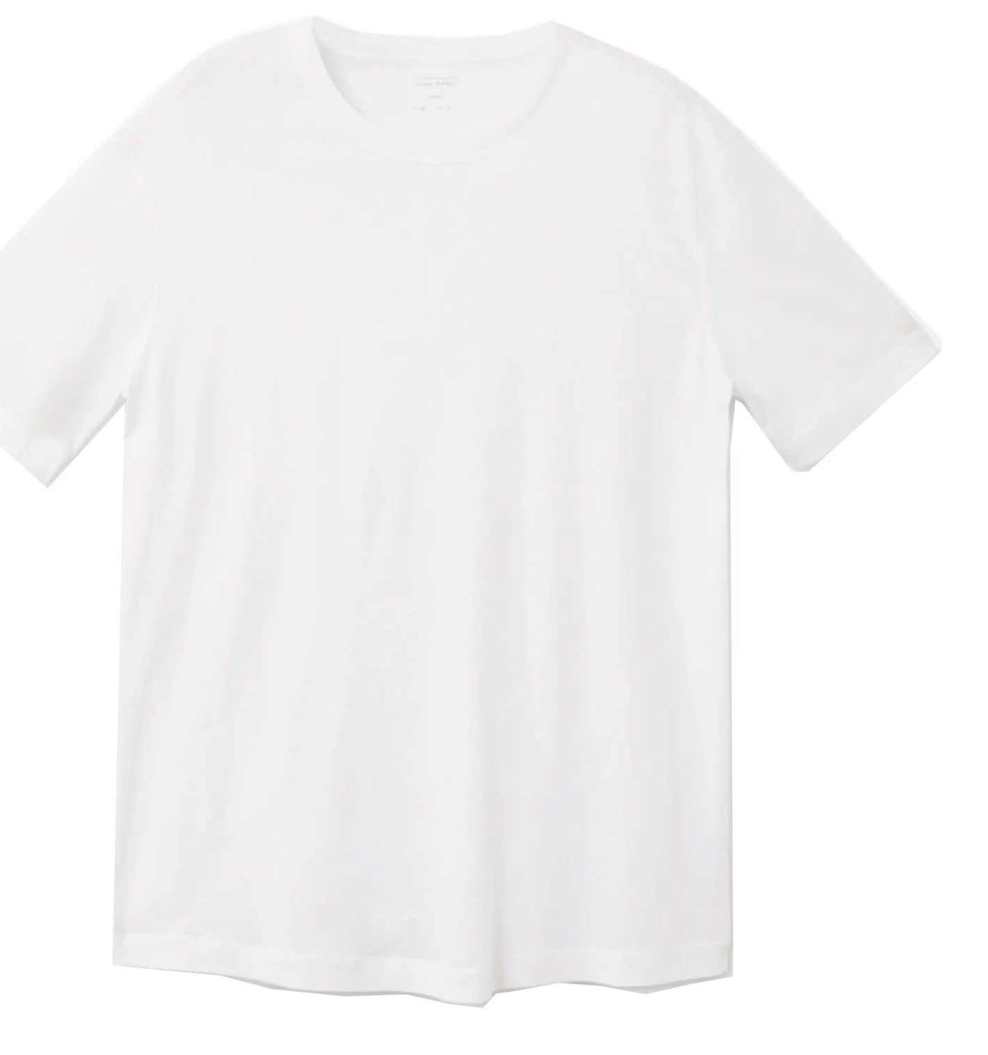 تی شرت نخی یقه گرد مردانه - مانگو - سفيد - 1