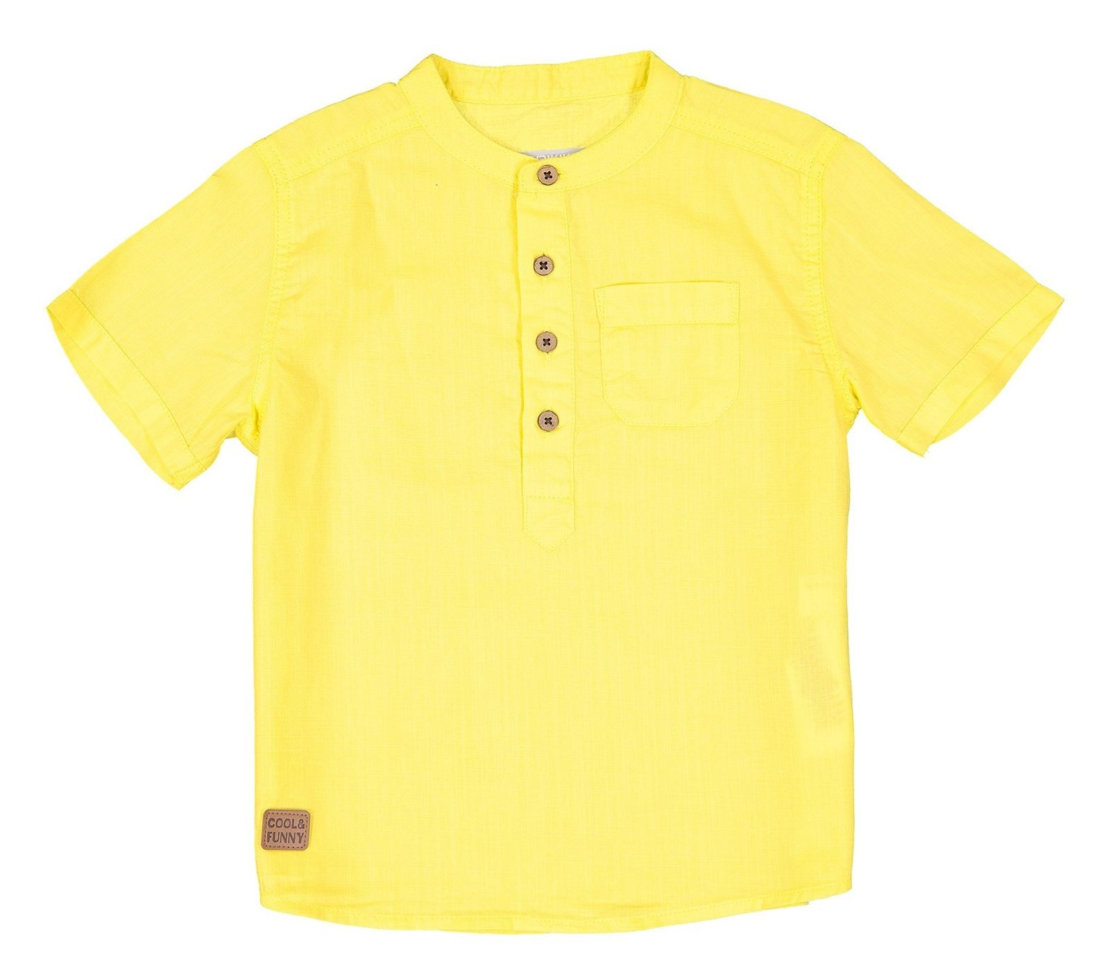 پیراهن نخی یقه گرد پسرانه - ال سی وایکیکی - زرد - 1